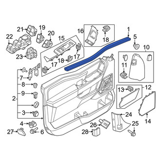 Ford OE - Front Door Window Belt Weatherstrip