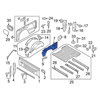 Ford OE - Rear Right Inner Truck Bed Panel