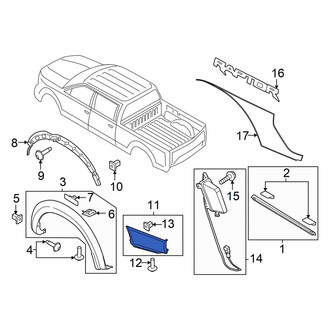 Ford OE - Rear Left Stone Deflector