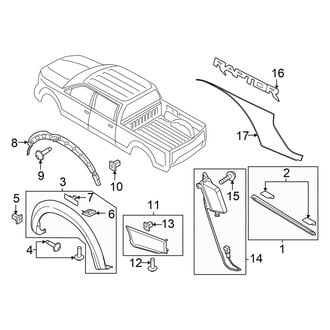 Ford OE - Pick Up Box - Exterior Trim (Body Side), (Raptor)