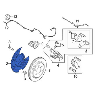 Ford OE - Rear Left Brake Dust Shield