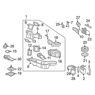Ford OE - Air Conditioner & Heater - Evaporator & Heater Components