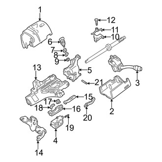 Ford OE - Steering Column - Housing & Components (W/O Tilt Wheel, Column Components)