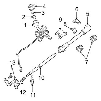 Ford OE - Steering Column - Housing & Components (W/O Tilt Wheel, Transmission Shift Tube), (Automatic Tr)