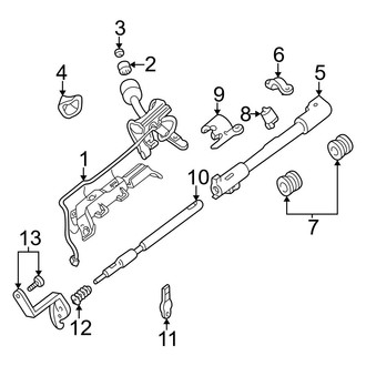 Ford OE - Steering Column - Housing & Components (With Tilt Wheel, Transmission Shift Tube), (Automatic Tr)