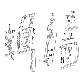 Ford OE - Door Lock Rod Clip