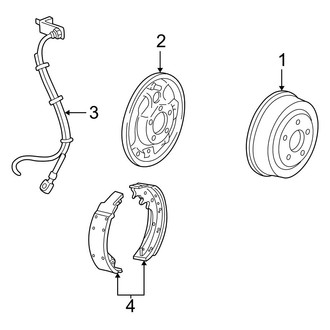 Ford OE - Rear Suspension - Brake Components (Drum Brakes), (King Ranch / Lariat / XL)