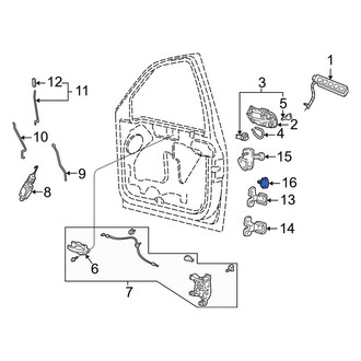Ford OE - Rear Door Lock Striker Plate