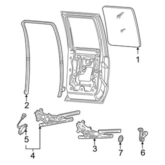Ford OE - Rear Door - Glass & Hardware (King Ranch SuperCrew)
