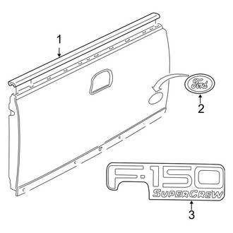Ford OE - Pick Up Box - Exterior Trim (Tail Gate)