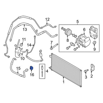 Ford OE - Rear A/C Refrigerant Line Clip