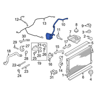 Ford OE - Front Engine Coolant Overflow Hose