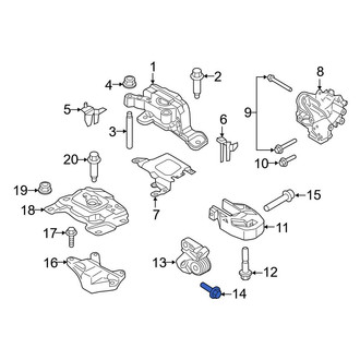 Ford OE - Lower Manual Transmission Mount Bolt