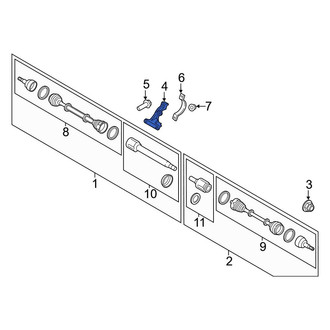 Ford OE - Front Right CV Axle Shaft Carrier Bearing Bracket