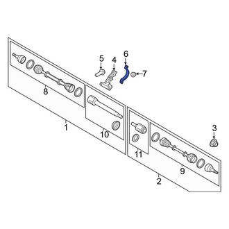 Ford OE - Front Right CV Axle Shaft Carrier Bearing Bracket