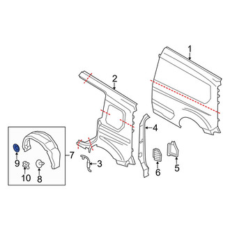 Ford OE - Right Quarter Panel Splash Shield Clip