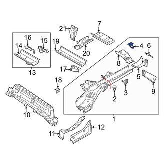 Ford OE - Rear Left Frame Side Member Bracket