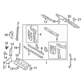 Ford OE - Upper Radiator Support Air Deflector Clip