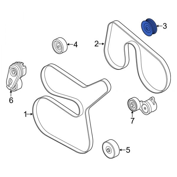 Accessory Drive Belt Idler Pulley