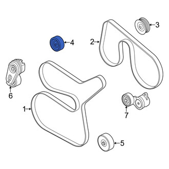 Ford OE - Lower Accessory Drive Belt Idler Pulley