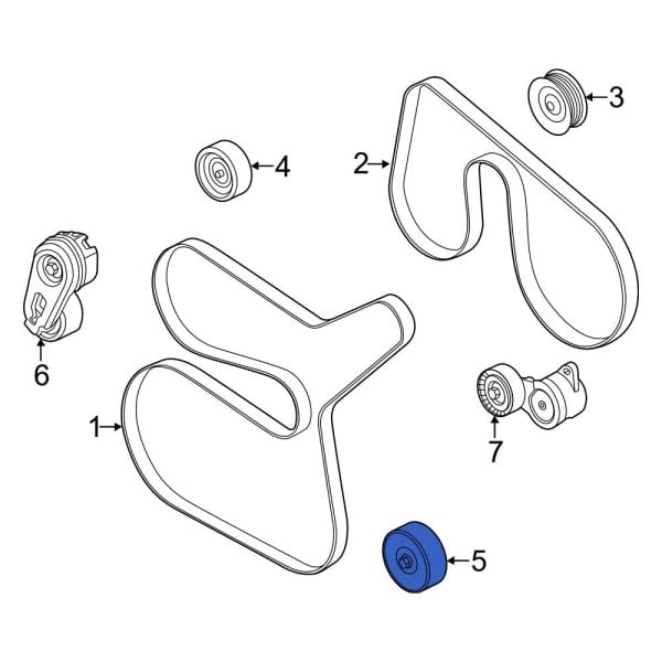 Accessory Drive Belt Idler Pulley