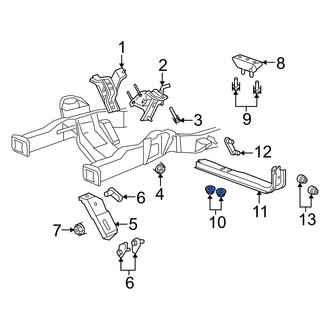 Ford OE - Manual Transmission Mount Nut