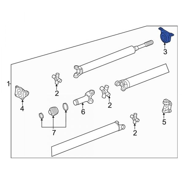 Drive Shaft Center Support Bearing