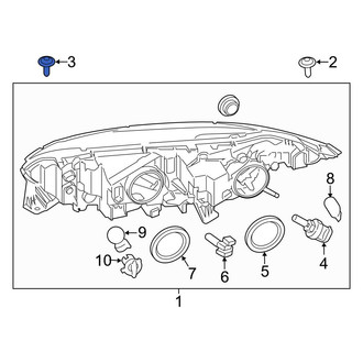 Ford OE - Front Bumper Cover Support Rail Screw