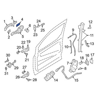 Ford OE - Rear Right Exterior Door Handle Cover Gasket