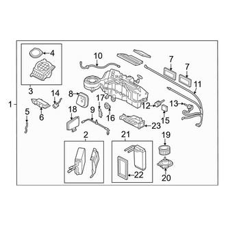 Ford OE - Air Conditioner & Heater - Evaporator & Heater Components (Front A/C)