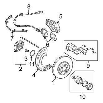 Ford OE - Front Suspension - Brake Components (Eddie Bauer / Limited / XLS / XLT RWD)