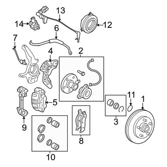 Ford OE - Front Suspension - Brake Components (Eddie Bauer / Limited / XLS / XLT 4WD)