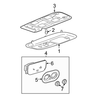 Ford OE - Overhead Console (Front, W/O Sunroof)