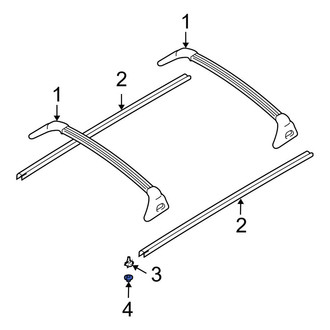 Ford OE - Roof Luggage Carrier Side Rail Nut
