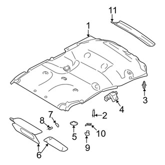 Ford OE - Roof - Interior Trim (Without Sunroof)