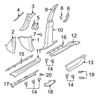Ford OE - Pillars, Rocker & Floor - Interior Trim