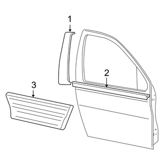 Ford OE - Front Door - Exterior Trim