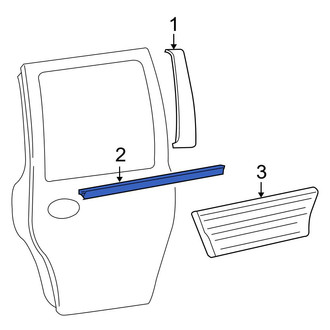 Ford OE - Rear Right Outer Door Window Belt Weatherstrip