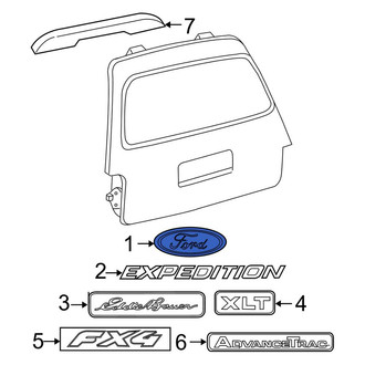 Ford OE - Rear Deck Lid Emblem