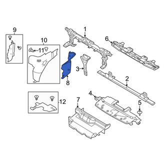 Ford OE - Front Right Radiator Support Air Deflector