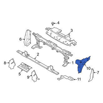 Ford OE - Front Upper Radiator Support Splash Shield