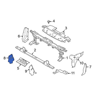 Ford OE - Front Right Lower Radiator Support Air Deflector