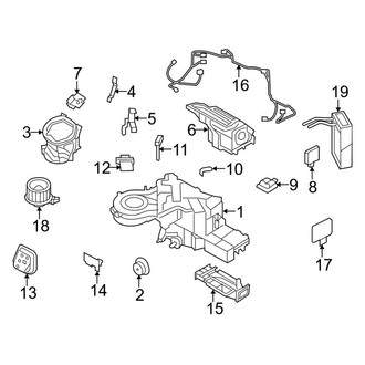 Ford OE - Air Conditioner & Heater - Evaporator & Heater Components (Front A/C, Manual A/C)