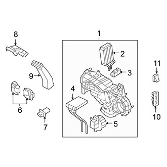 Ford OE - Air Conditioner & Heater - Auxiliary A/C & Heater Unit (EL King Ranch / EL Limited / EL Platinum / EL SSV / EL XL / EL XLT / Platinum)