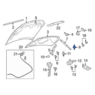 Ford OE - Front Hood Lift Support Stud