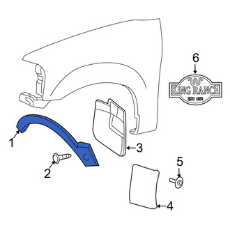 Ford OE - Front Right Wheel Arch Molding