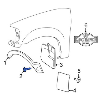 Ford OE - Wheel Arch Molding Screw