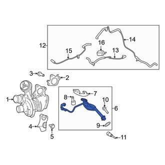 Ford OE - Left Turbocharger Oil Line