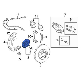 Ford OE - Front Wheel Bearing and Hub Assembly