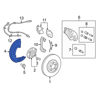 Ford OE - Front Left Brake Dust Shield